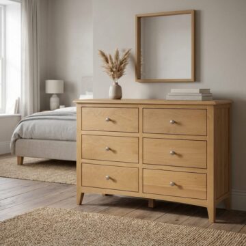 Tiree Oak 6 Drawer Chest