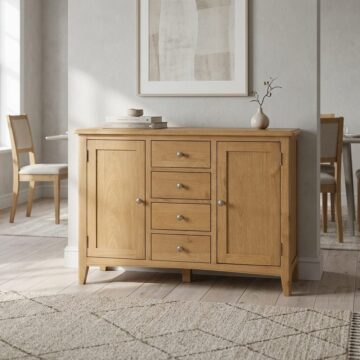 Tiree Oak 4 Drawer Sideboard