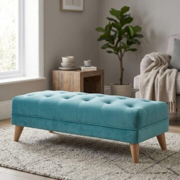 Gatlin Footstool | Blue Grass