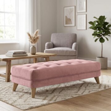 Gatlin Footstool | Blush