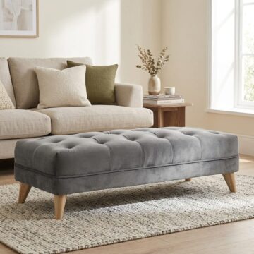 Gatlin Footstool | Grey