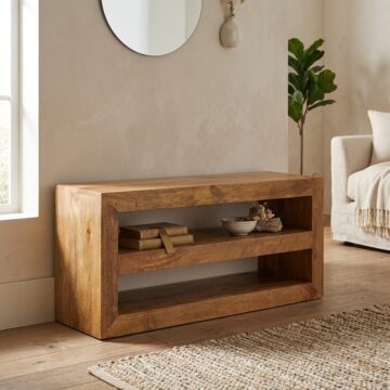 Malda Light Mango Open TV Stand 107cm | Assembled