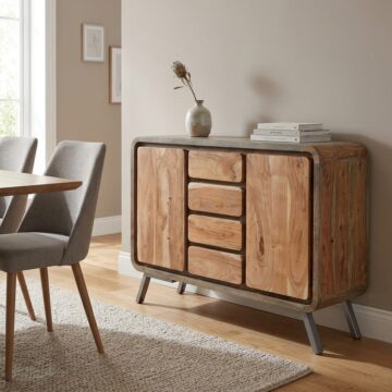 Redstone Acacia 2 Door 4 Drawer Large Sideboard