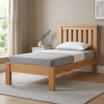 Salisbury Rustic Oak Single Bed | Wax Finish