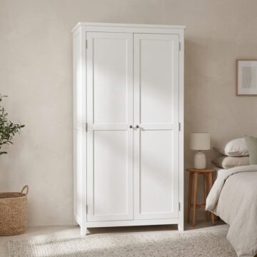 Geneva White Full Hanging Wardrobe