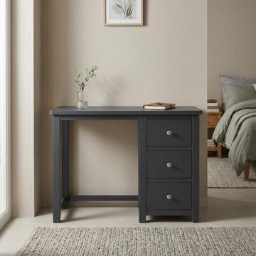 Geneva Black 3 Drawer Dressing Table