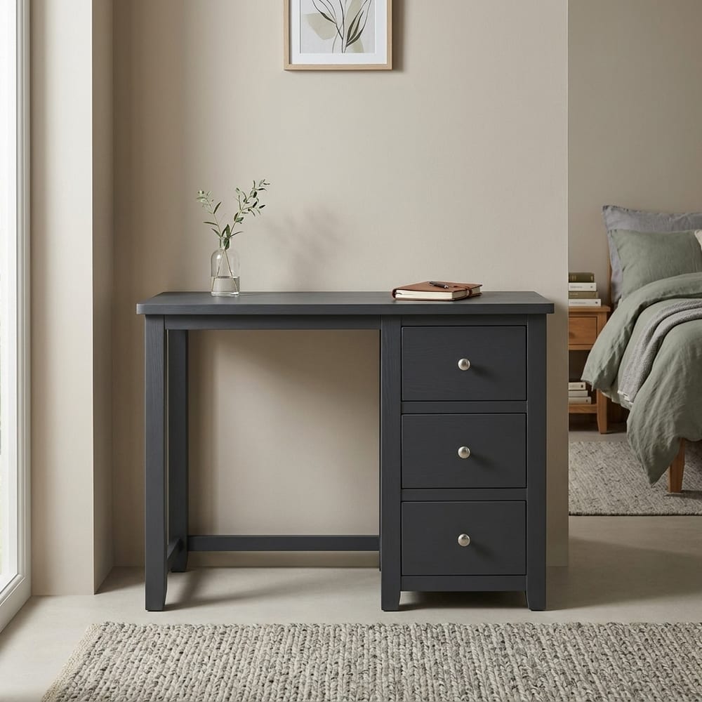 Geneva Black 3 Drawer Dressing Table