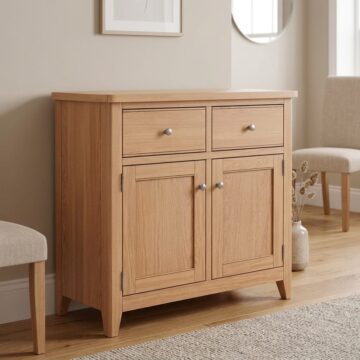Arland Natural Oak 2 Door 2 Drawer Standard Sideboard | Assembled