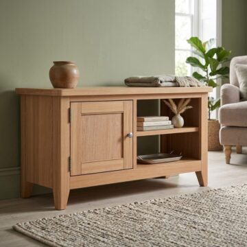 Arland Natural Oak TV Cabinet | Assembled
