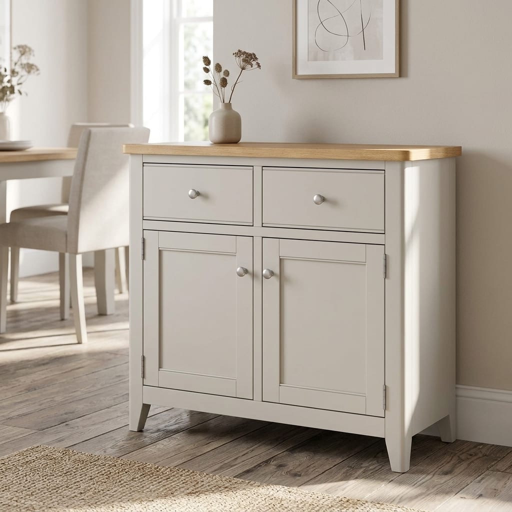 Arland Grey 2 Door 2 Drawer Standard Sideboard | Assembled