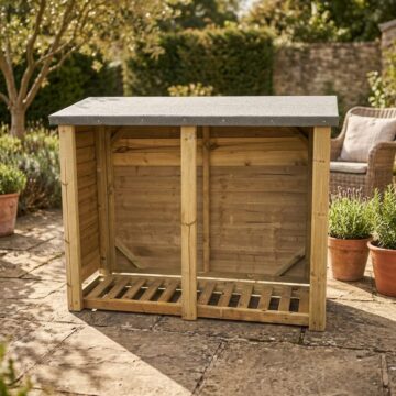 Timber Felted Heavy Duty Log Store 5x4