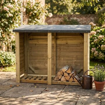 Timber Felted Heavy Duty Log Store 6x4