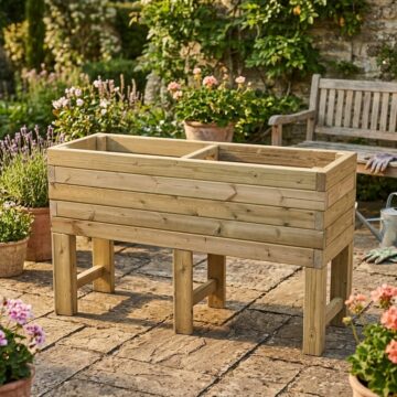 Timber Raised Super Heavy Duty Veg Trough 180x60x80 | Assembled
