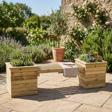 Timber Planter Bench