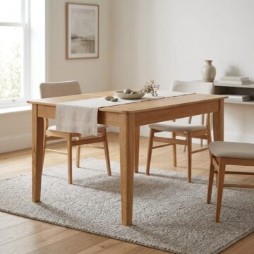Denby 4ft Extending Oak Dining Table | 120 - 160cm