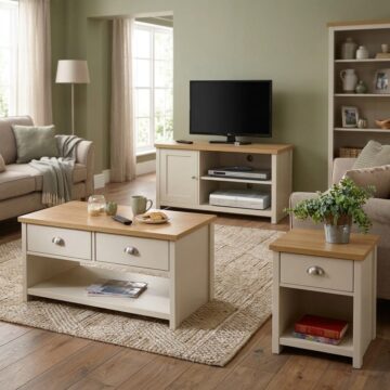 Fife Cream 3 Piece Living Room Set