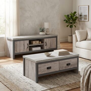Fenway Grey 2 Piece Living Room Set