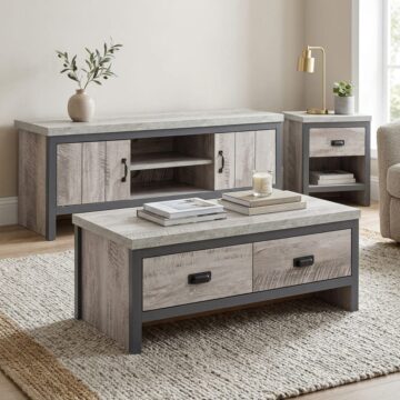 Fenway Grey 4 Piece Living Room Set