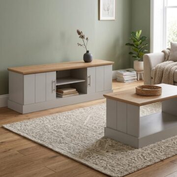 Oban Grey 2 Piece Living Room Set