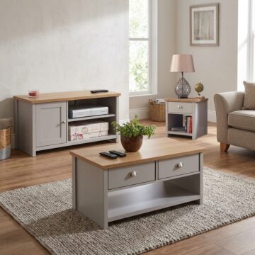 Fife Grey 3 Piece Living Room Set