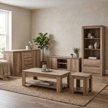 Valley Oak 5 Piece Living Room Set
