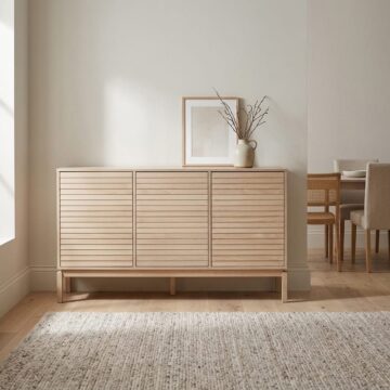 Lindley White Oak 3 Door Sideboard