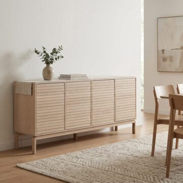 Lindley White Oak 4 Door Sideboard