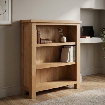 Wynyard Oak Low Bookcase | Assembled
