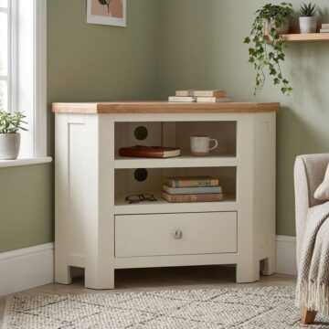 Wynyard Ivory Corner TV Unit | Assembled