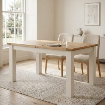 Wynyard Ivory Butterfly Extension Dining Table | 132 - 198cm