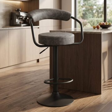 Hanna Kitchen Bar Stool | Grey | 61 - 84cm