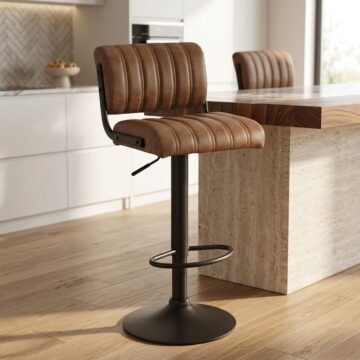 Paris Kitchen Bar Stool | Brown | 61 - 84cm