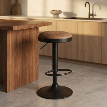 Remi Kitchen Bar Stool | Brown | 60 - 81cm