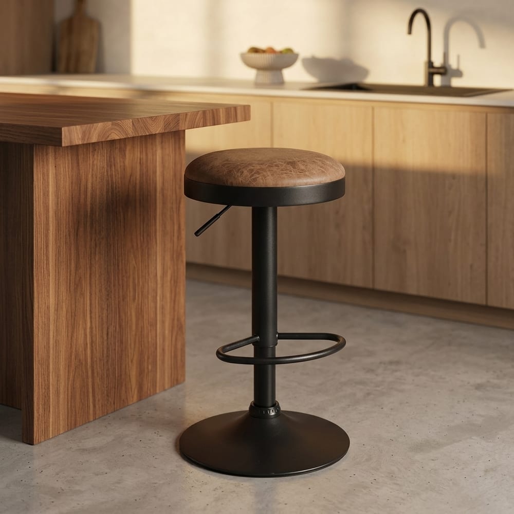 Remi Kitchen Bar Stool | Brown | 60 - 81cm