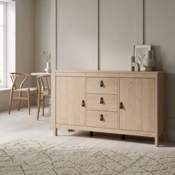 Seville Sideboard 2 Doors + 3 Drawers in Jackson Hickory Oak