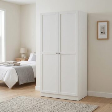 Studio Wardrobe Collection Wardrobe with 2 Frame Doors in White