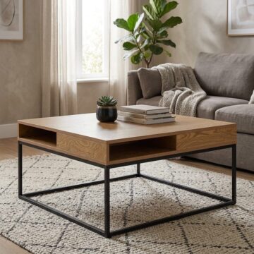 Willford Coffee Table in Oak & Black