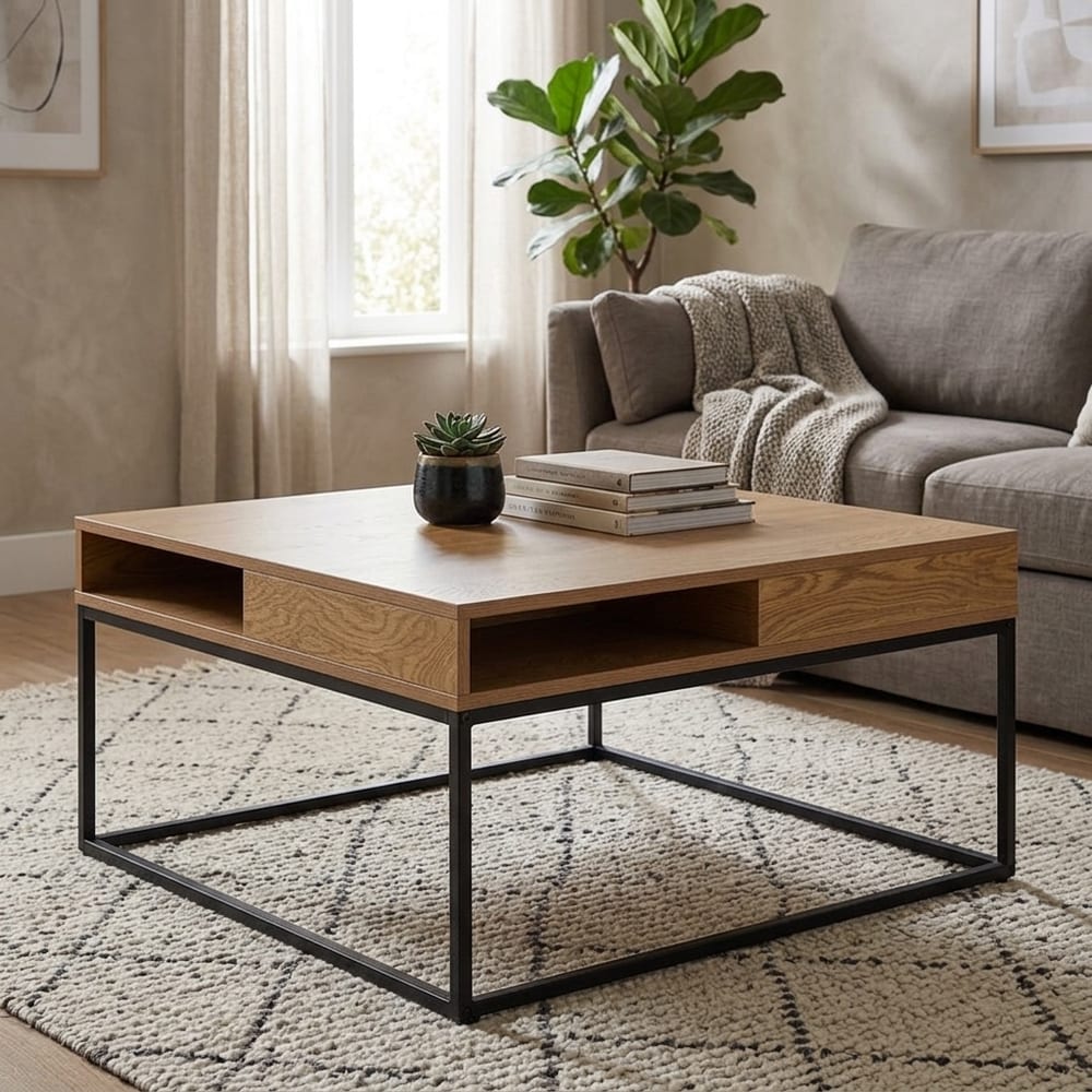 Willford Coffee Table in Oak & Black