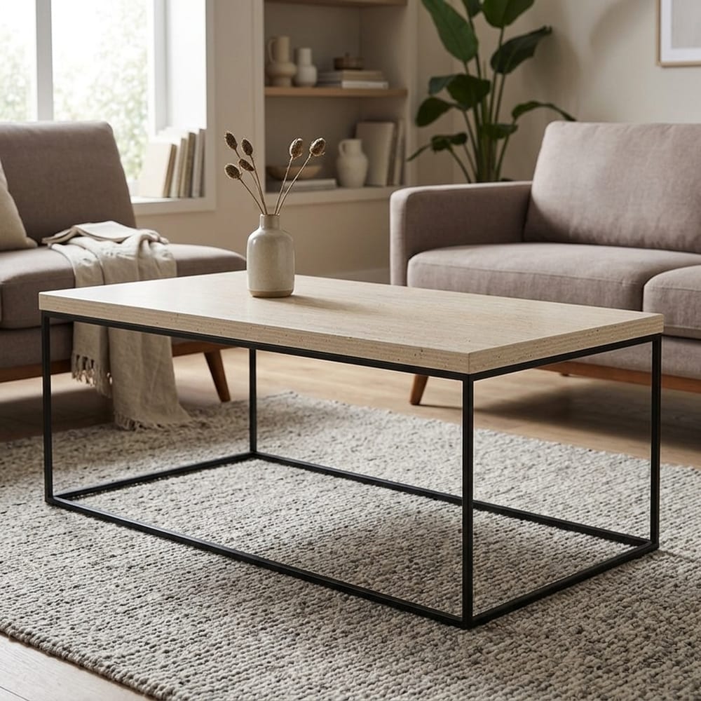 Barossa Coffee Table in Light Oak and Black