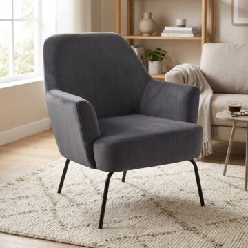 Melissa Lounge Chair in Dark Grey