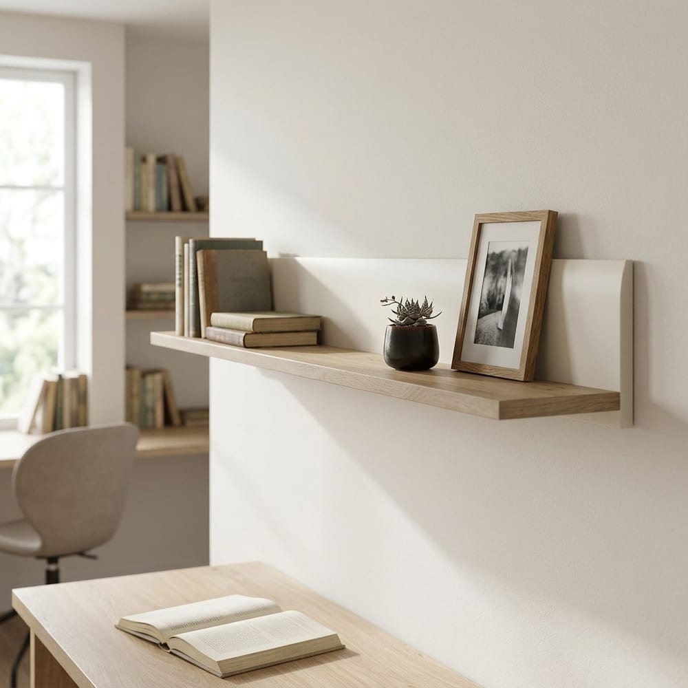 Chelsea White Wall Shelf 150cm