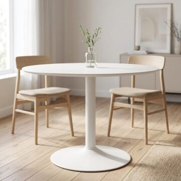 Ibiza White Round Dining Table