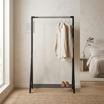 Brent Black Clothes Rack