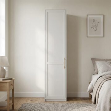 Texas White 1 Door Wardrobe