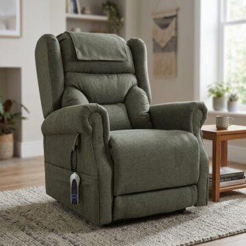 Zeus Dual Motor Lift & Tilt Chair - Olive | Assembled