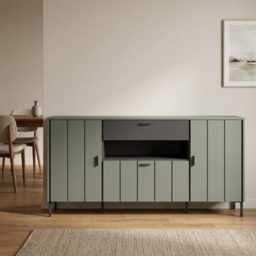 Rivendell Green/Grey 2 Door 1 Flap 1 Drawer Sideboard