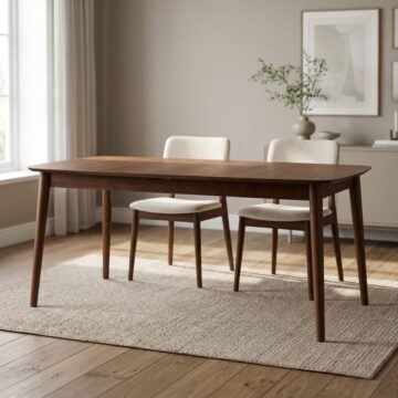 Mount Rectangular Dining Table | Walnut Finish