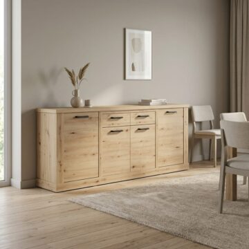 Solara 4 Door 2 Drawer Sideboard | Artisan Oak Finish
