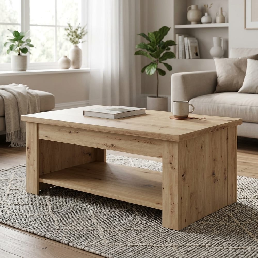 Solara Rising Coffee Table in Artisan Oak