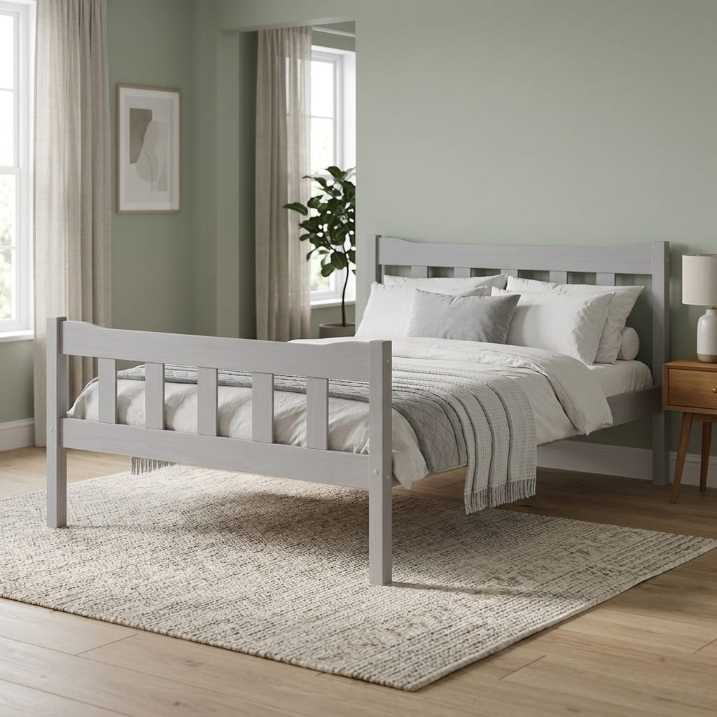 Heathrow Grey Double Bed